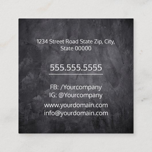 Welder Vierkante Visitekaartje (Achterkant)