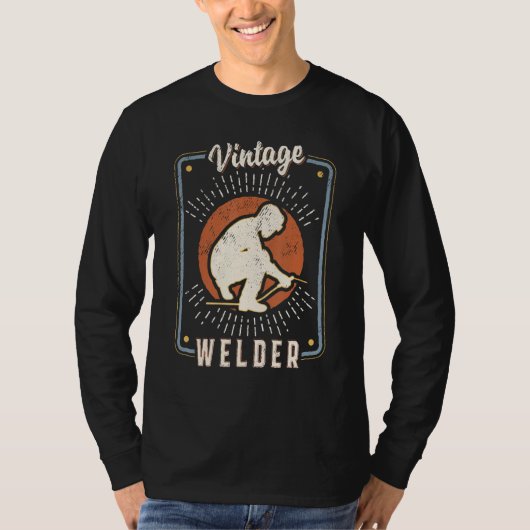 Welder Vintage Retro Classic Love T-shirt (Voorkant)