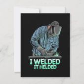 Welder Welded It Helded Bedankkaart (Voorkant)
