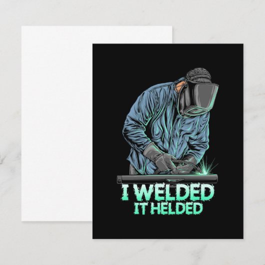 Welder Welded It Helded Bedankkaart (Voorkant / Achterkant)