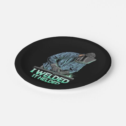 Welder Welded It Helded Papieren Bordje (Gekanteld)