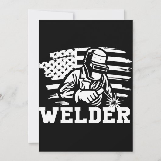Welder Welders American Flag Profession Job Gift Kaart (Voorkant)