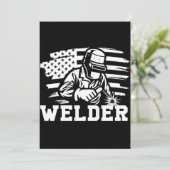 Welder Welders American Flag Profession Job Gift Kaart (Staand voorkant)