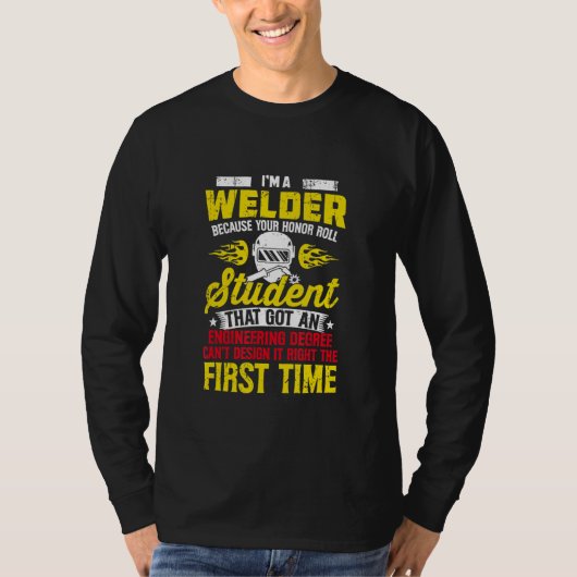 Welder Welding Pictures T-shirt (Voorkant)