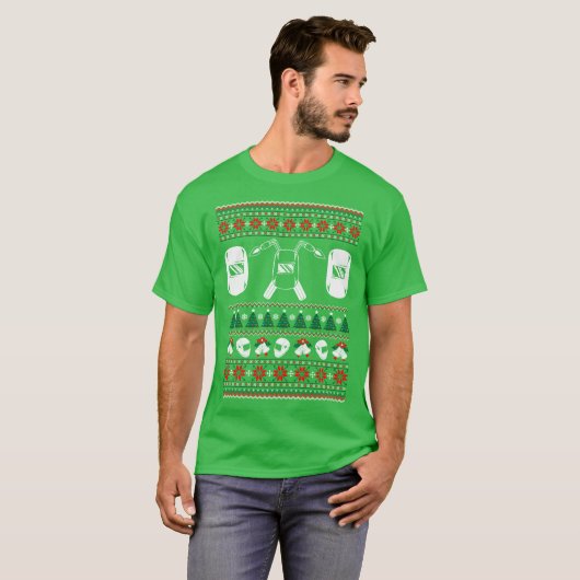 Welder Welding Profession de Ugly Sweater T-shirt (Voorkant volledig)