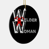 Welder Woman Vrouw Welft Gift Dames Weld Tech Keramisch Ornament (Rechts)