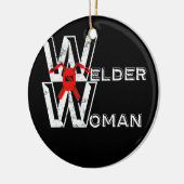 Welder Woman Vrouw Welft Gift Dames Weld Tech Keramisch Ornament (Links)