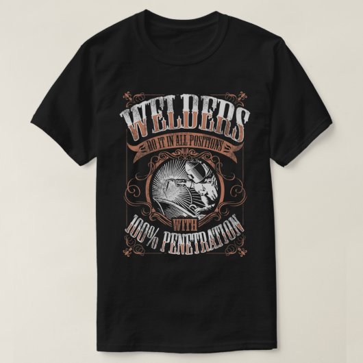 WELDERS Complete Penetration Funny Welder Welder W T-shirt (Design voorkant)
