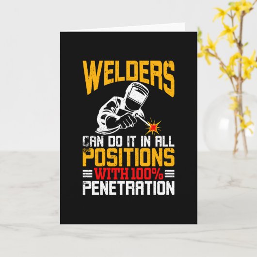 Welders doen het in alle posities kaart (Gele Bloem)