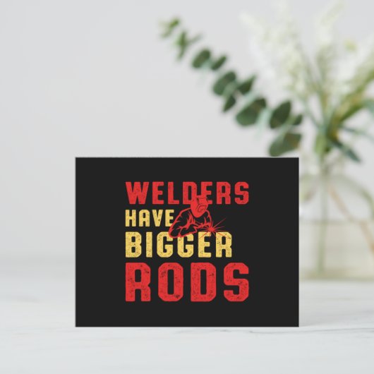 Welders Have Bigger Rods Welder Welding Job Gift Briefkaart (Staand voorkant)