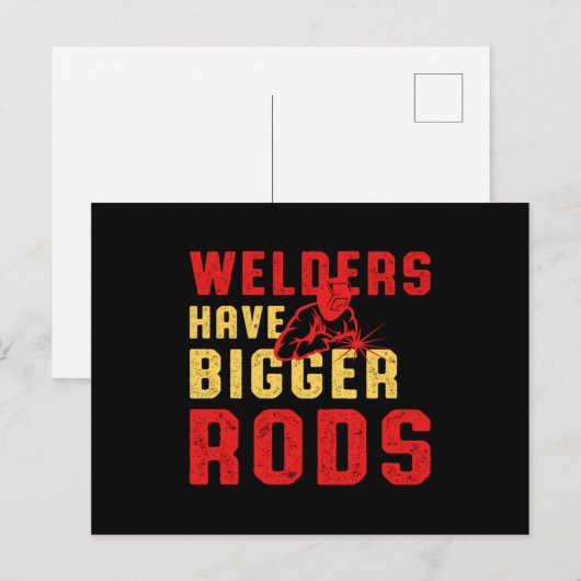 Welders Have Bigger Rods Welder Welding Job Gift Briefkaart (Voorkant / Achterkant)