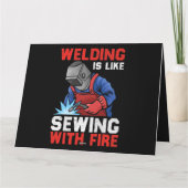 Welders kunnen het in alle posities doen Funny Wel Kaart (Achterkant)