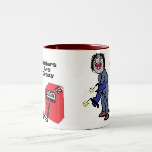 Welders zijn gek tweekleurige koffiemok (Center)