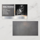 Weldewerker | Reservaten | Metaal staal Visitekaartje (Voorkant / Achterkant)