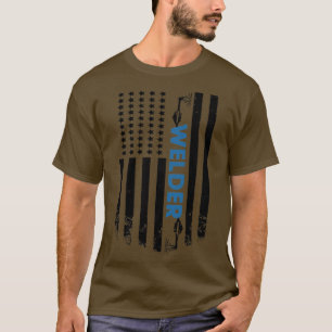 Welding American Welder Flag (2) T-shirt