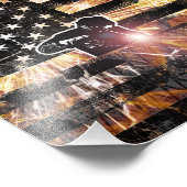 Welding Flag Sparks and Flames Foto Afdruk (Hoek)