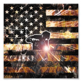 Welding Flag Sparks and Flames Foto Afdruk (Voorkant)