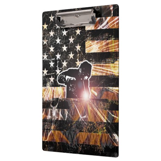 Welding Flag Sparks & Flames Klembord (Links)