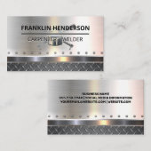 Welding Mask Logo | Metallic | Blue Collar Visitekaartje (Voorkant / Achterkant)