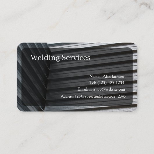 Welding Services Business card editable Visitekaartje (Voorkant)