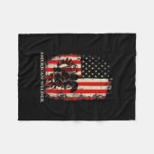 Welding Vintage Distressed American Flag Fleece Deken (Voorkant (Horizontaal))