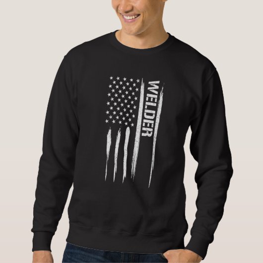 Welding Welder - American Flag Sayings Premium Trui (Voorkant)