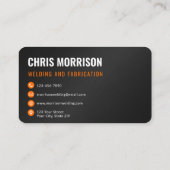 Welding Welder Fabricator Visitekaartje (Achterkant)