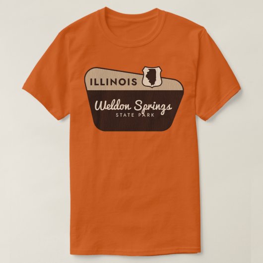 Weldon Springs State Park Illinois Welkomstbord T-shirt (Design voorkant)