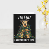 Welerrier Christmas I'm Fine Everything Is Fine Pr Kaart (Gele Bloem)