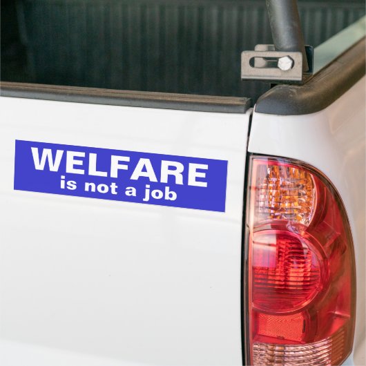 WELFARE is geen Bumpersticker (Op Truck)