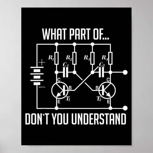 Welk deel begrijp je niet Engineer cadeau Poster (Voorkant)