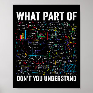 Welk deel begrijp je niet grappige wiskunde calcul poster