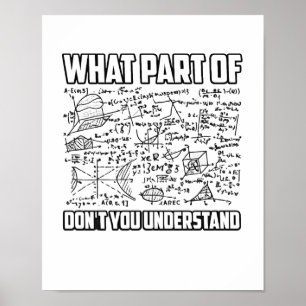 Welk Deel Begrijp Je Niet? Grappige Wiskunde Poster