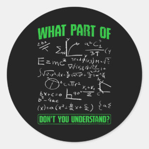 Welk deel begrijp je niet Technische student Ronde Sticker