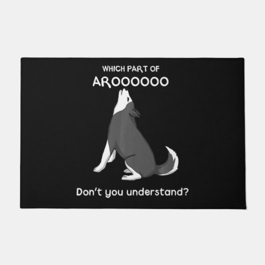 Welk deel van Arooo begrijp je niet Husky Dog Deurmat (Voorkant)