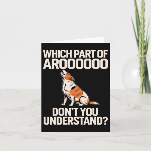 Welk deel van Aroooooo Hondenliefhebber Beagle hon Kaart (Voorkant)