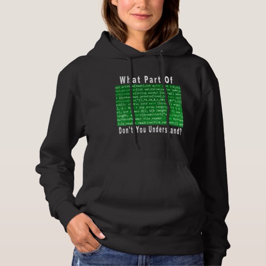 Welk deel van begrijp je het programmeren van thee hoodie (Voorkant)
