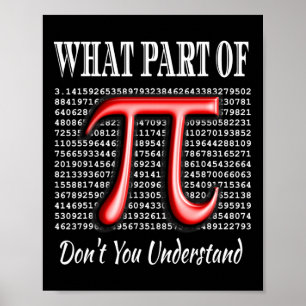 Welk deel van begrijp je niet Gift Wiskunde Pi Day Poster