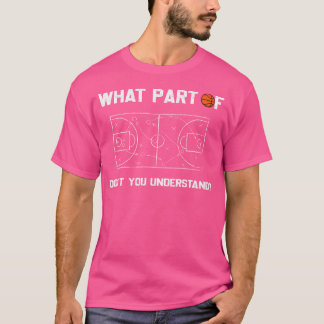Welk deel van begrijp je niet grappig basketbal t-shirt