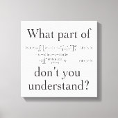 Welk deel van... canvas afdruk (Voorkant)