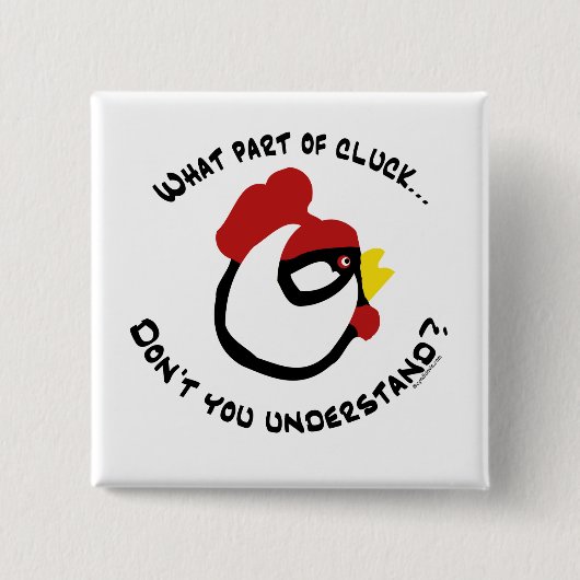Welk deel van Cluck.. Vierkante Button 5,1 Cm (Voorkant)
