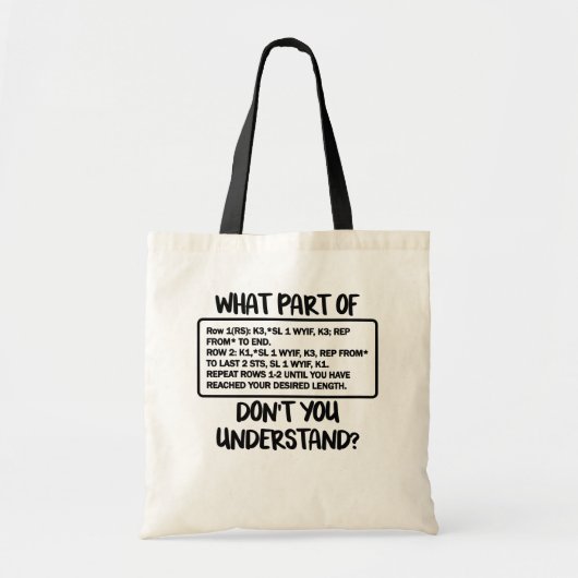 Welk deel van de Canvas tas Knitting (Voorkant)