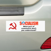 Welk deel van de communist begrijp je niet bumpersticker (Op auto)