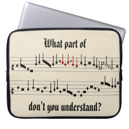 Welk deel van de Renaissance Medieval Notation Lap Laptop Sleeve