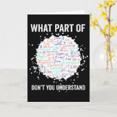 Welk deel van Don't You Understand Funny Math Calc Kaart (Gele Bloem)