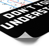 Welk deel van 'Don't You Understand' Grappige Hock Poster (Hoek)