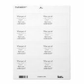 Welk deel van... etiket (Full Sheet)