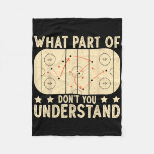 Welk deel van hockey begrijp je niet Hockey Speler Fleece Deken