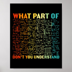 Welk deel van jou begrijpt wiskunde niet Wiskunde Poster