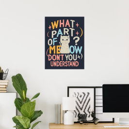 Welk deel van Meow begrijpt Funny Cat niet Poster